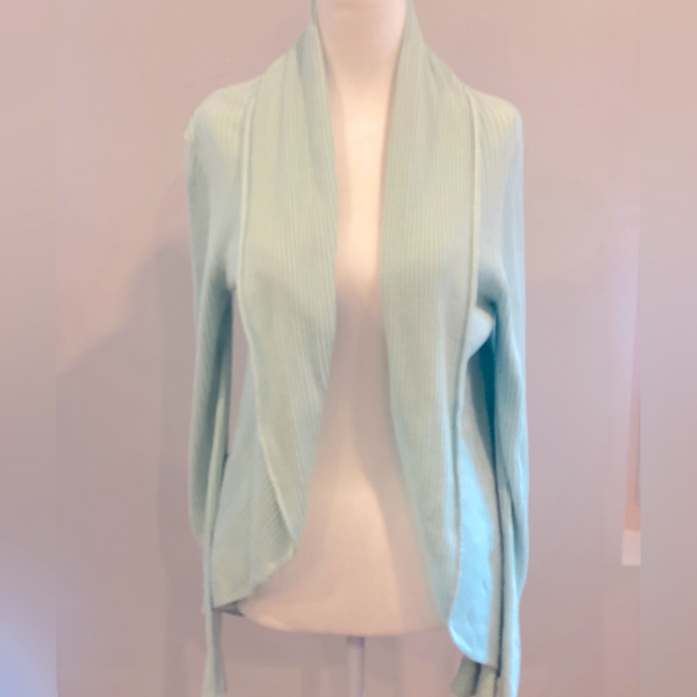 Leith soft ribbed shawl cardigan sweater - Picture 4 of 6